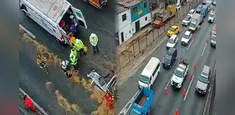 Accidente en Vía Evitamiento genera congestión vehicular tras cierre de dos carriles hacia el norte