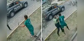 Futbolista con orden de captura aprovecha partido para intentar escapar de la policía, pero termina siendo arrestado