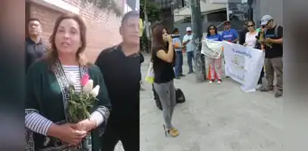 Dina Boluarte es respaldada por grupo violentista 'La Resistencia': los recibió en los exteriores de su casa Dina Boluarte es respaldada por grupo violentista 'La Resistencia': los recibió en los exteriores de su casa