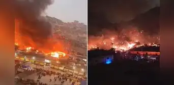Gigantesco incendio consume al menos 300 viviendas en Pamplona Alta, SJM: 20 unidades de bomberos en la emergencia