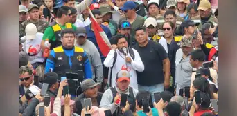 Alcalde de Pataz tras caminar 48 días hasta Lima: "Nada ha cambiado, sacaron un maniquí (Dina Bolaurte)"