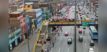 Cierran carriles en Vía de Evitamiento por presencia de manifestantes a la altura del puente Porvenir en SMP Cierran carriles en Vía de Evitamiento por presencia de manifestantes a la altura del puente Porvenir en SMP
