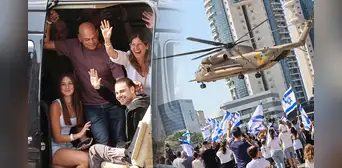 Primeras imágenes del regreso de los 20 rehenes israelíes liberados con vida por Hamás bajo plan de Trump en Gaza
