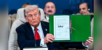 Donald Trump firmó el acuerdo entre Israel y Hamas para la paz en Gaza durante cumbre internacional en Egipto Donald Trump firmó el acuerdo entre Israel y Hamas para la paz en Gaza durante cumbre internacional en Egipto