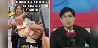 Curwen regala churros a los que asistieron a la marcha del 15 de octubre: ''Yo pago todo'' Curwen regala churros a los que asistieron a la marcha del 15 de octubre: ''Yo pago todo''