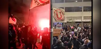 Marcha del 15 de octubre: Barra de Universitario se suma a la protesta con cánticos y banderas