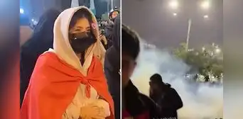 Streamer Zully participó en la marcha contra Jerí y terminó afectada por bombas lacrimógenas: "No puedo respirar bien"