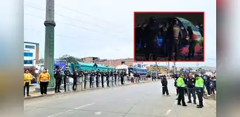 Transportistas bloquean Óvalo de Chepén como medida de protesta por ataque extorsivo y asesinato de chofer de combi en Lurín Transportistas bloquean Óvalo de Chepén como medida de protesta por ataque extorsivo y asesinato de chofer de combi en Lurín