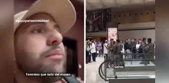 Latino graba el tenso momento que vivió dentro del Museo del Louvre en París tras robo de joyas: "No nos dejan salir"