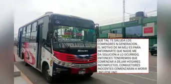 Empresa de micros de Trujillo sigue recibiendo amenazas: "Tendremos que dejar hogares incompletos" Empresa de micros de Trujillo sigue recibiendo amenazas: "Tendremos que dejar hogares incompletos"