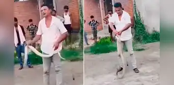Famoso domador de cobras de India muere tras fatal mordedura durante demostración ante decenas de personas