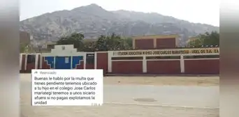 Extorsionadores amenazan a padres de colegio en SJL con atentar contra sus hijos si no pagan cupo: clases fueron suspendidas Extorsionadores amenazan a padres de colegio en SJL con atentar contra sus hijos si no pagan cupo: clases fueron suspendidas