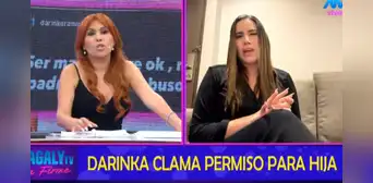 Darinka Ramírez pasa tenso momento tras ser confrontada por Magaly  por el régimen de visitas de Farfán a su hija