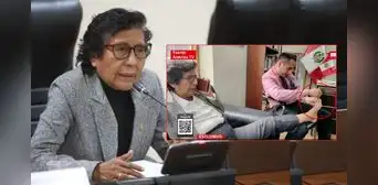 Lucinda Vásquez: captan a asesor de congresista cortándole las uñas de los pies en horario laboral