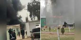 Se registra fuerte incendio en Escuela de Suboficiales PNP de Puente Piedra: 6 unidades de bomberos atienden el siniestro Se registra fuerte incendio en Escuela de Suboficiales PNP de Puente Piedra: 6 unidades de bomberos atienden el siniestro
