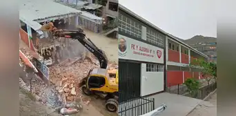 Colegio emblemático es demolido en Puente Piedra y será reconstruido tras 50 años de uso Colegio emblemático es demolido en Puente Piedra y será reconstruido tras 50 años de uso