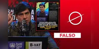Victor Caballero 'Curwen' no dijo que "necesito policías urgente, mi vida corre peligro": narrativa es falsa Victor Caballero 'Curwen' no dijo que "necesito policías urgente, mi vida corre peligro": narrativa es falsa