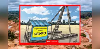 Carlincatura expone cómo el Congreso mantiene a flote la minería ilegal con la ampliación del REINFO