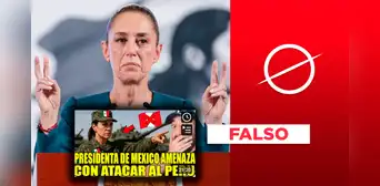 Es falso que Claudia Sheinbaum amenazó con atacar a Perú en el contexto del asilo político concedido a Betssy Chávez
