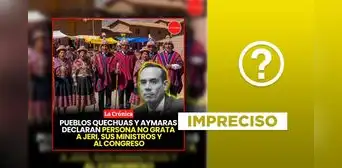 Comunidades quechuas y aymaras no declararon persona no grata a José Jerí y sus ministros, pero sí rechazaron su gobierno Comunidades quechuas y aymaras no declararon persona no grata a José Jerí y sus ministros, pero sí rechazaron su gobierno