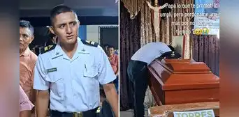 Policía peruano conmueve con emotiva despedida a su padre en velorio: "Perdóname por no llegar a tiempo”