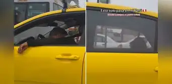 Taxista peruano y pasajero se quedan dormidos en pleno tráfico en Lima y escena se vuelve viral Taxista peruano y pasajero se quedan dormidos en pleno tráfico en Lima y escena se vuelve viral