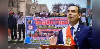 “No vamos a permitir que ingrese, Puno se respeta”: dirigentes rechazaran llegada de José Jeri tras anuncio de gira por regiones “No vamos a permitir que ingrese, Puno se respeta”: dirigentes rechazaran llegada de José Jeri tras anuncio de gira por regiones
