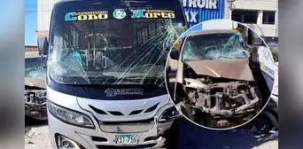 Arequipa: choque frontal entre minivan y bus urbano deja a un conductor fallecido Arequipa: choque frontal entre minivan y bus urbano deja a un conductor fallecido