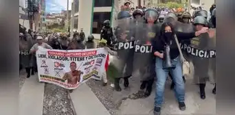 Protestas y fuerte resguardo policial marcan visita de José Jerí a Junín