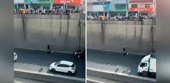 Mujer cae desde lo alto de bypass en Puente Piedra: habría sufrido un desmayo Mujer cae desde lo alto de bypass en Puente Piedra: habría sufrido un desmayo