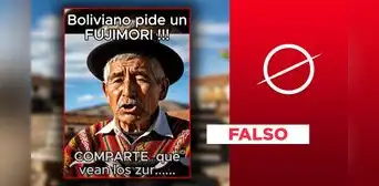 Este video no muestra a adulto mayor de Bolivia que habla a favor de Fujimori: fue hecho con IA Este video no muestra a adulto mayor de Bolivia que habla a favor de Fujimori: fue hecho con IA