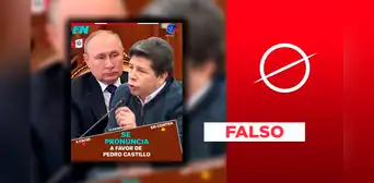 Es falso que Vladímir Putin se pronunció a favor de Pedro Castillo en el contexto de su juicio por el intento de golpe de Estado