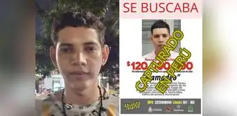 Cayó en Perú alias ‘Mamadeo’, uno de los extorsionadores más buscados en Colombia