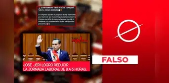 Es falso que el Congreso aprobó un proyecto de ley de José Jerí que reduce la jornada laboral a 6 horas Es falso que el Congreso aprobó un proyecto de ley de José Jerí que reduce la jornada laboral a 6 horas