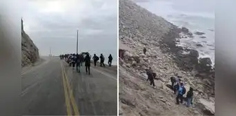 Arequipa: Habilitan vía alterna para más de 700 pasajeros varados en la Panamericana Sur por derrumbe de rocas en la carretera Arequipa: Habilitan vía alterna para más de 700 pasajeros varados en la Panamericana Sur por derrumbe de rocas en la carretera
