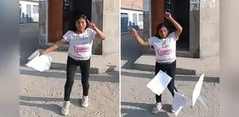 Peruana causa furor al bailar tras firmar su divorcio en juzgado de Manchay: "Por fin soy libre" Peruana causa furor al bailar tras firmar su divorcio en juzgado de Manchay: "Por fin soy libre"