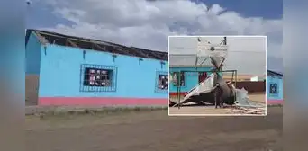 Puno: fuertes vientos dejan sin techo aulas escolares y perjudican a 50 estudiantes Puno: fuertes vientos dejan sin techo aulas escolares y perjudican a 50 estudiantes