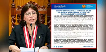 CAL rechaza denuncia de la JNJ contra juez que repuso a Delia Espinoza: “Deben respetar las decisiones judiciales” CAL rechaza denuncia de la JNJ contra juez que repuso a Delia Espinoza: “Deben respetar las decisiones judiciales”