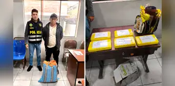 Detienen a hombre que intentó pasar 5 kilos de cocaína camuflados en un rollo de lijar en Cusco Detienen a hombre que intentó pasar 5 kilos de cocaína camuflados en un rollo de lijar en Cusco