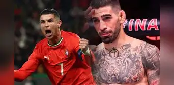 Cristiano Ronaldo se une a Ilia Topuria y salta al octágono de la MMA : 'Cr7' incursiona en este deporte con el campeón de la UFC Cristiano Ronaldo se une a Ilia Topuria y salta al octágono de la MMA : 'Cr7' incursiona en este deporte con el campeón de la UFC