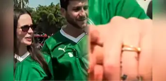 Hincha del Palmeiras sorprende a su pareja tras pedirle matrimonio en la Huacachina durante su estadía en Perú por la final de la Copa Libertadores