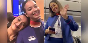 Mariella Zanetti se conmueve al acompañar a su hija Gamille Ode durante su trabajo en una aerolínea internacional Mariella Zanetti se conmueve al acompañar a su hija Gamille Ode durante su trabajo en una aerolínea internacional