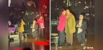 Lita Pezo ayuda a un fan a pedirle matrimonio a su pareja en medio del escenario