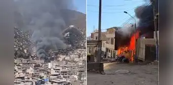 Fuerte incendio consume vivienda en el Rímac: al menos 7 unidades de bomberos atienden emergencia