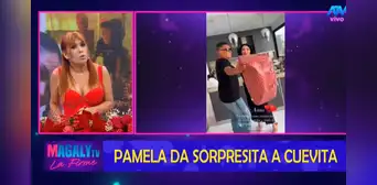 Pamela Franco sorprende con lujoso bolso de S/20.000 para Christian Cueva, pero Magaly Medina la expone: “Dudo que sea original”