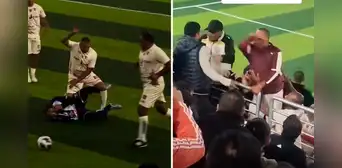 'Puma' Carranza perdió el control en el 'Clásico de Leyendas': agredió a Pedro García y a hincha en la tribuna