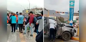 Camioneta impacta contra moto de carga y deja al menos un herido frente a estación Micaela Bastidas del Metropolitano, en Comas Camioneta impacta contra moto de carga y deja al menos un herido frente a estación Micaela Bastidas del Metropolitano, en Comas