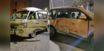 Ocho personas heridas tras choque entre taxi y combi en San Juan de Lurigancho: chofer y cobrador se dieron a la fuga