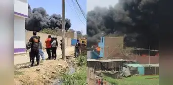 Fuerte incendio en Puente Piedra consume almacén de plásticos: 18 unidades de bomberos atendieron la emergencia