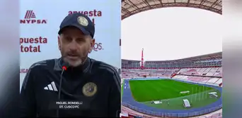 Miguel Rondelli criticó el estado del gramado del Estadio Nacional y lanzó advertencia para la revancha ante Sporting Cristal: ''La llave sigue abierta'' Miguel Rondelli criticó el estado del gramado del Estadio Nacional y lanzó advertencia para la revancha ante Sporting Cristal: ''La llave sigue abierta''